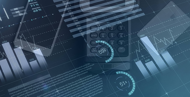 Statistical data processes and graphs in a grid network over credit card machine and phone.