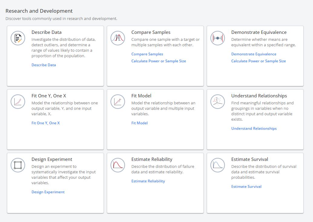 Bild des Zuverlässigkeitsmoduls von Minitab