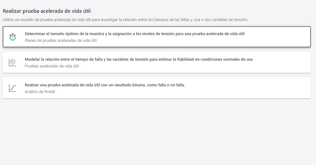 Realizar prueba de vida acelerada