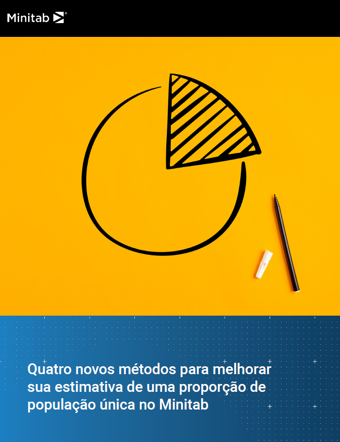 Quatro novos métodos para melhorar sua estimativa de uma proporção de população única no Minitab